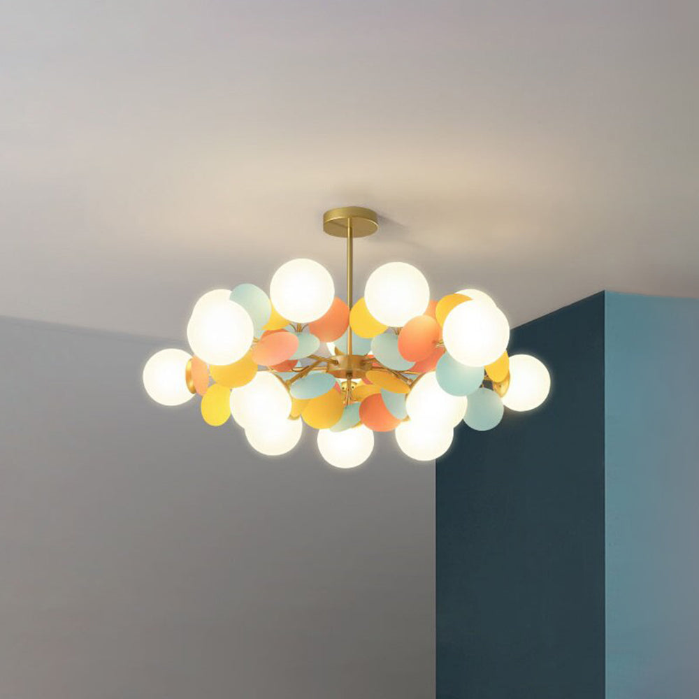 Aria Multicolored Flower Branch Chandelier Living Room - Neutral Decor