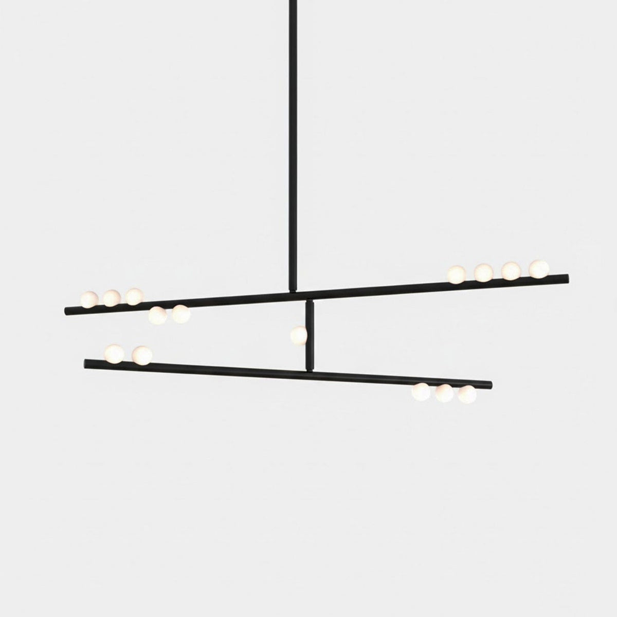 Miraview Brass Glass Drop Chandelier