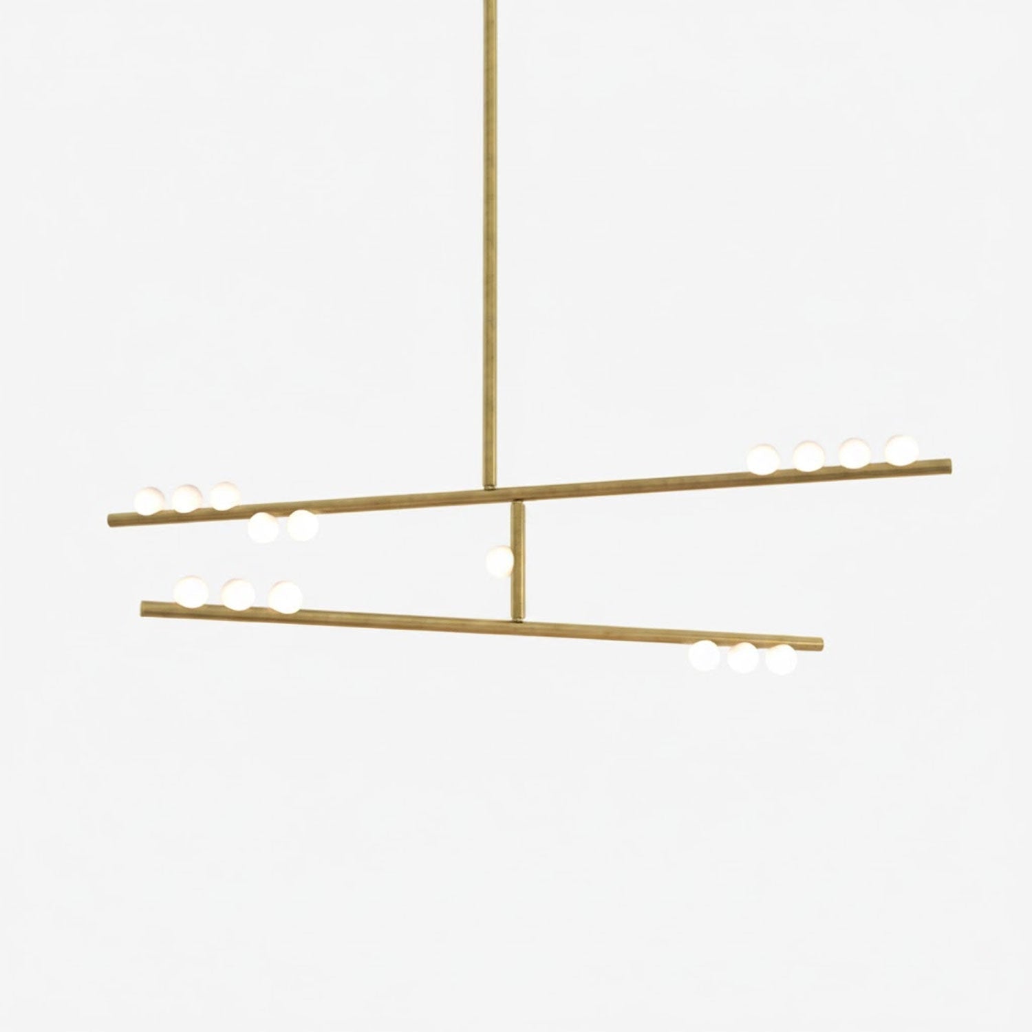Miraview Brass Glass Drop Chandelier