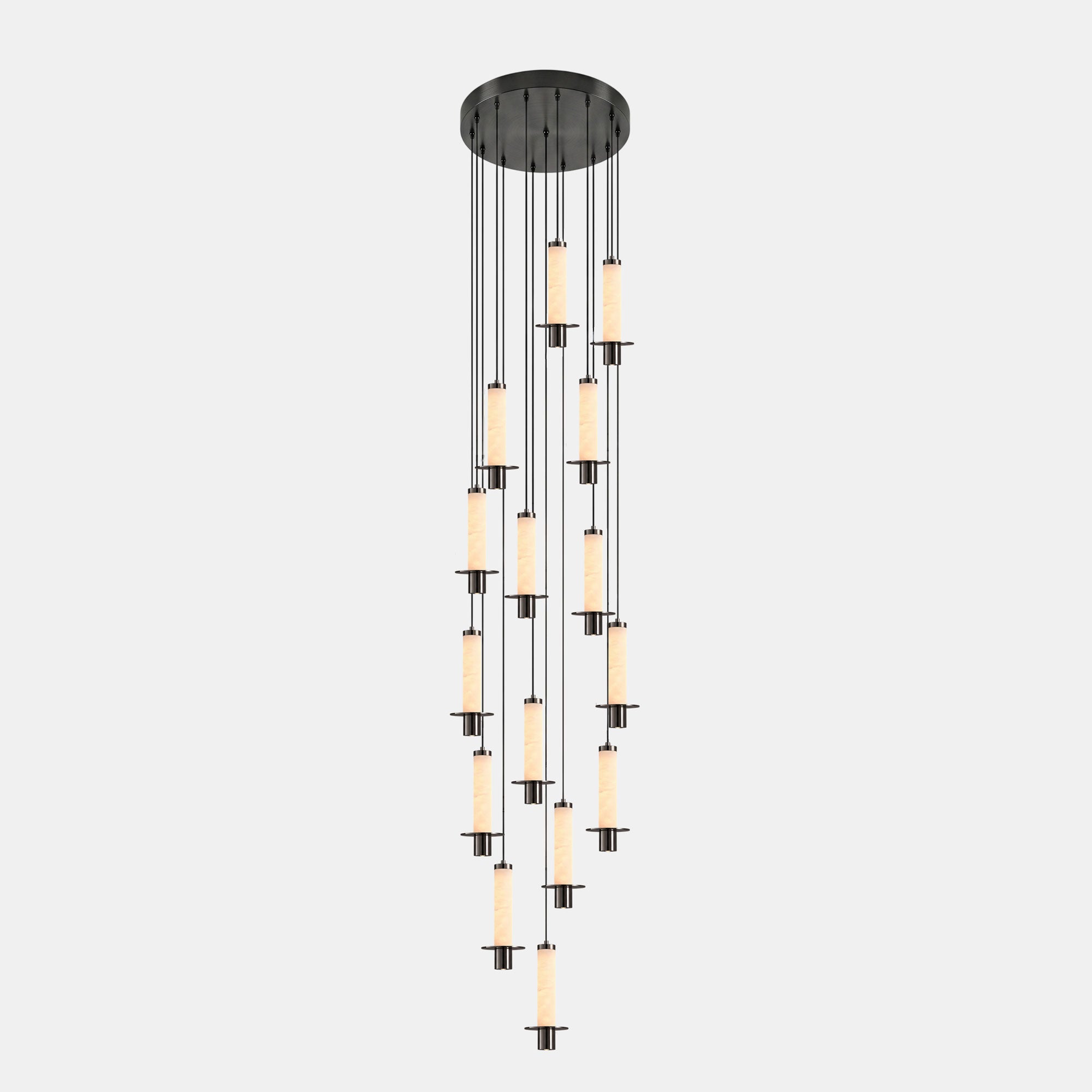 Eirenelia Slim Alabaster Cylindrical Pendant Lamp