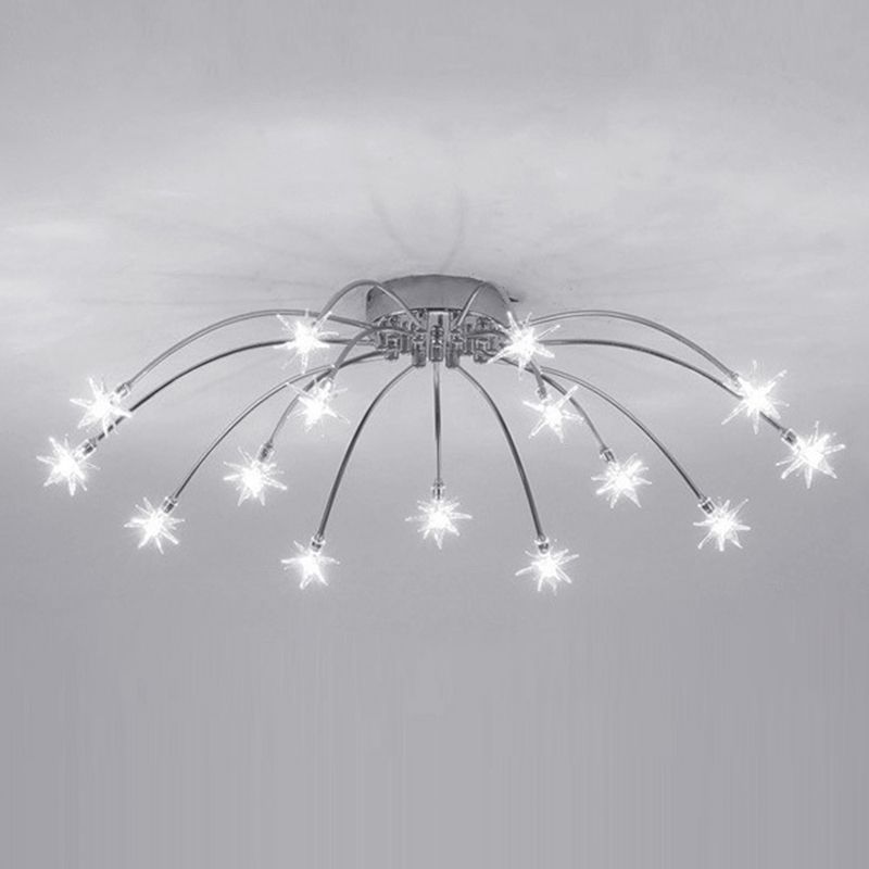 Arisha Art Deco Starry Glass Flush Mount Ceiling Light - Neutral Decor