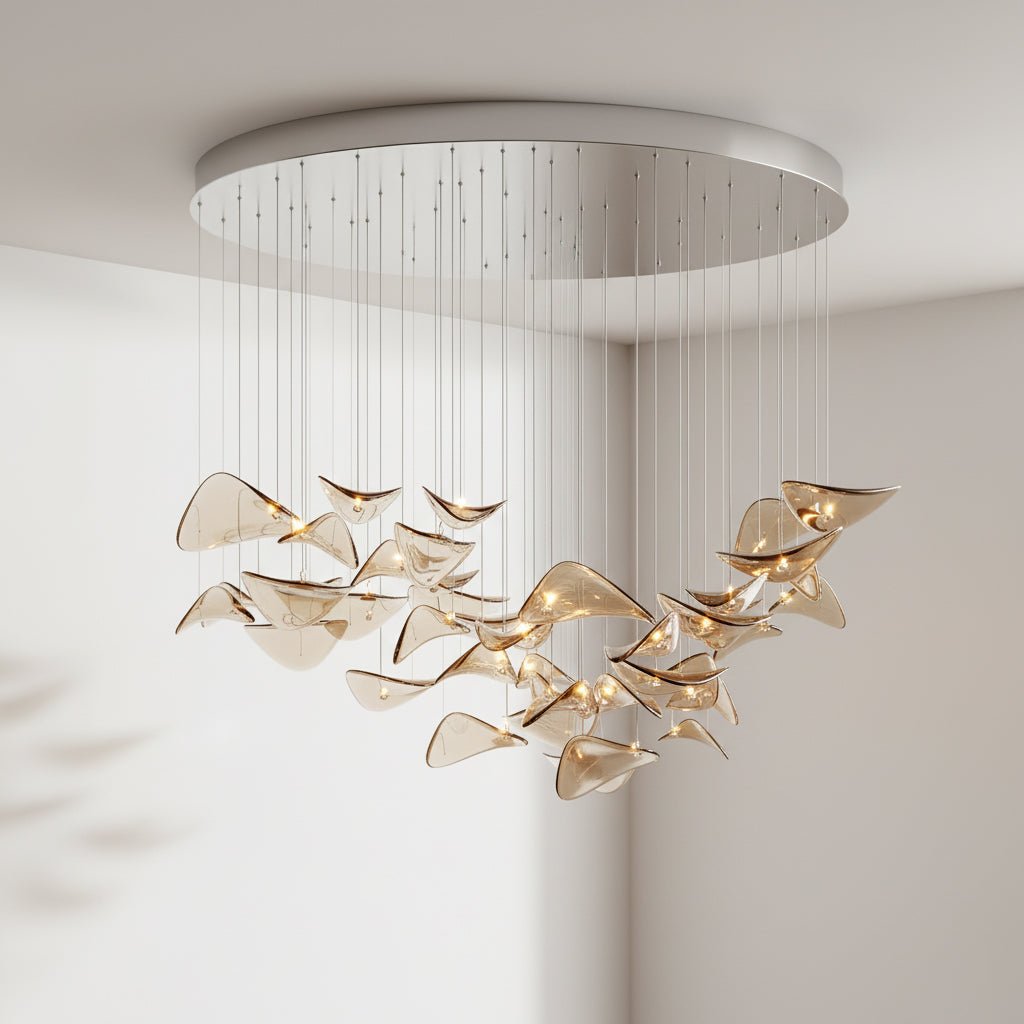Beauvale Wave Floating Leaf Chandelier