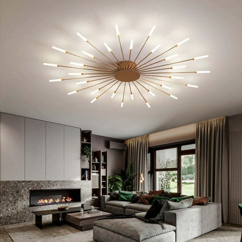 Arisha Fireworks Flush-Mount Ceiling Light Living Room - Neutral Decor