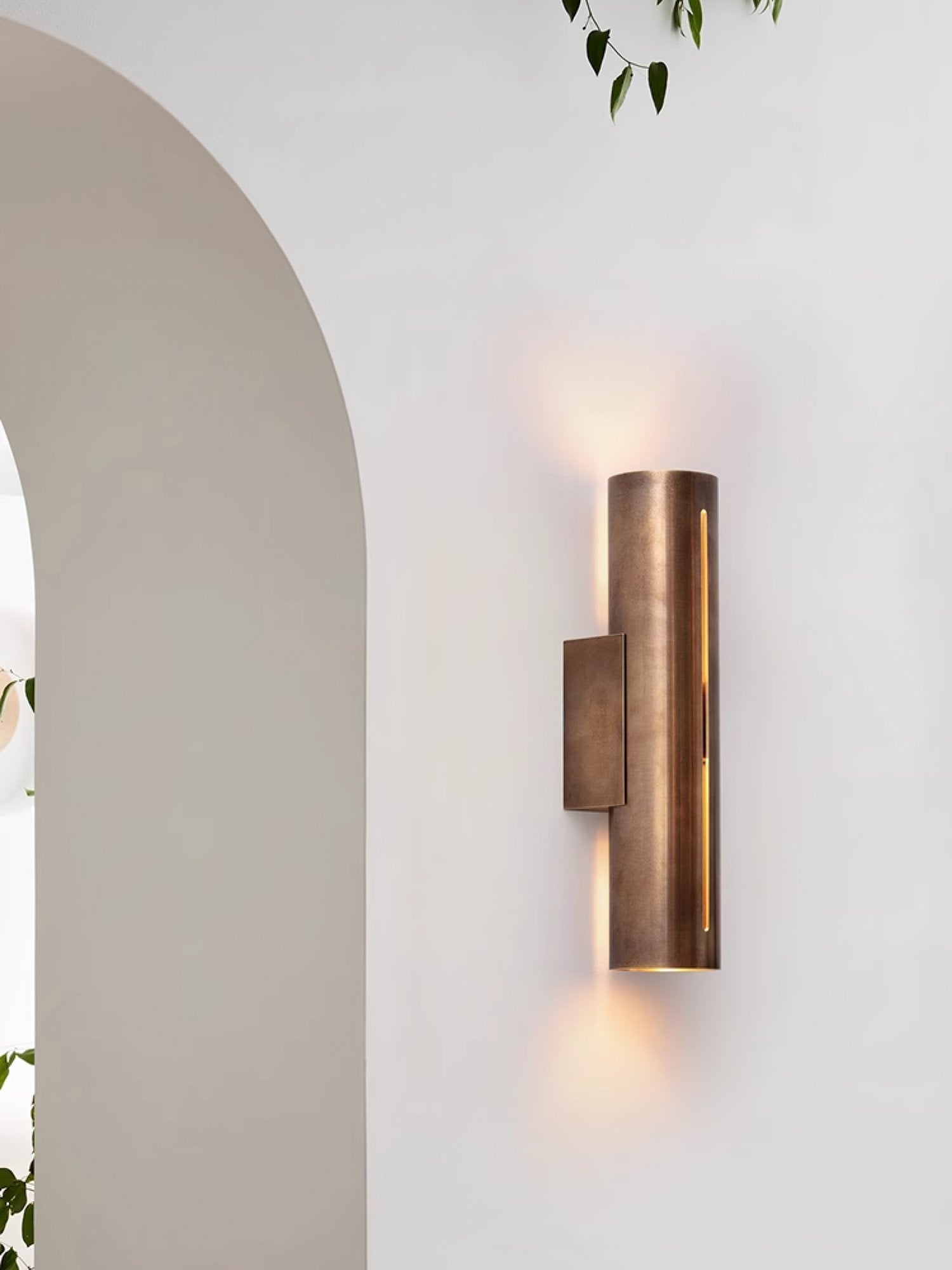 Avsilara Modern Minimalist Cylinder Brass Wall Light