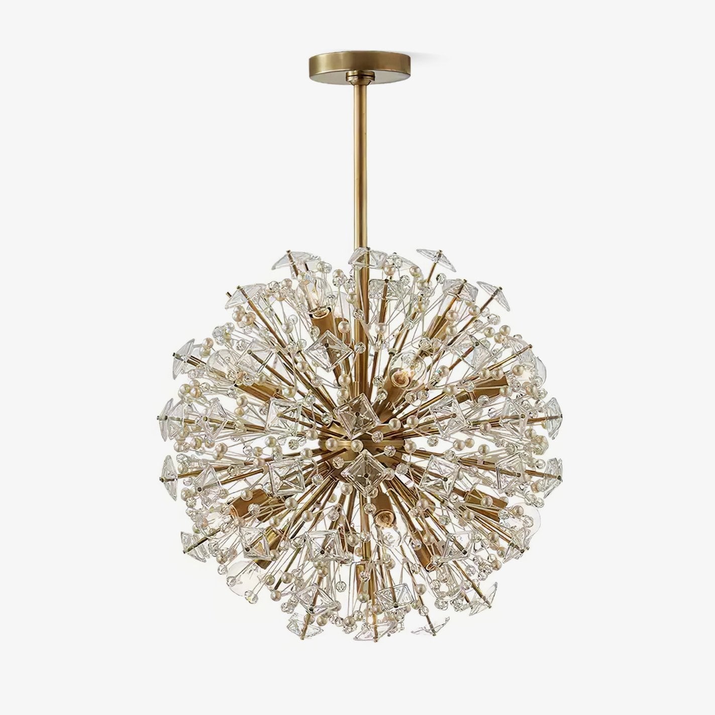 Zene Chandelier Dickinson Gold Crystal Starburst