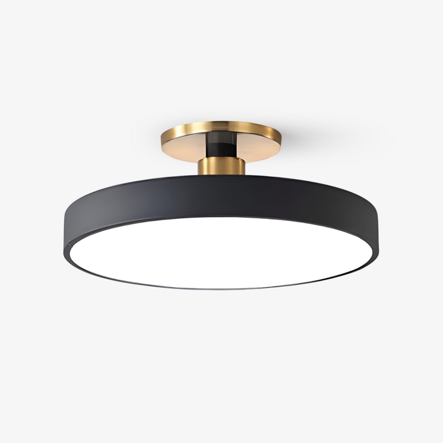 Nalia Ceiling Lamp Flush Mount Black and Gold Modern