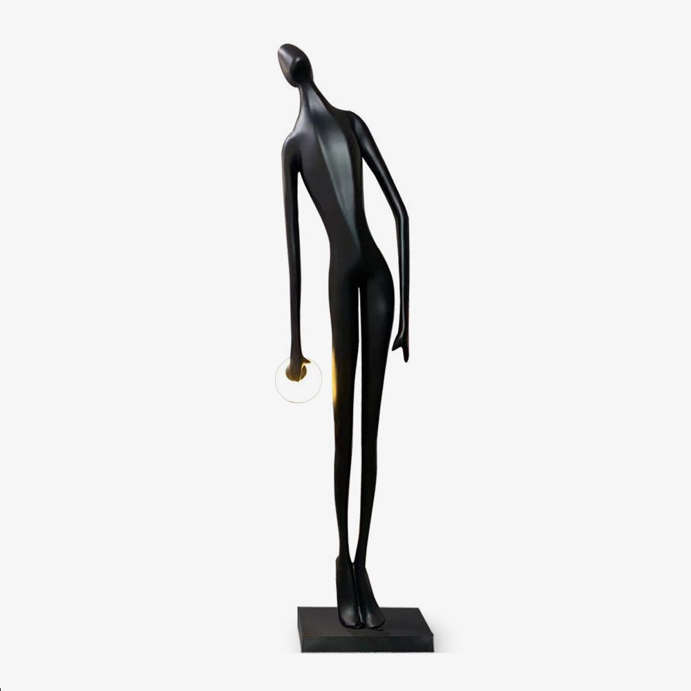 Zolirion Abstract Black Floor Lamp
