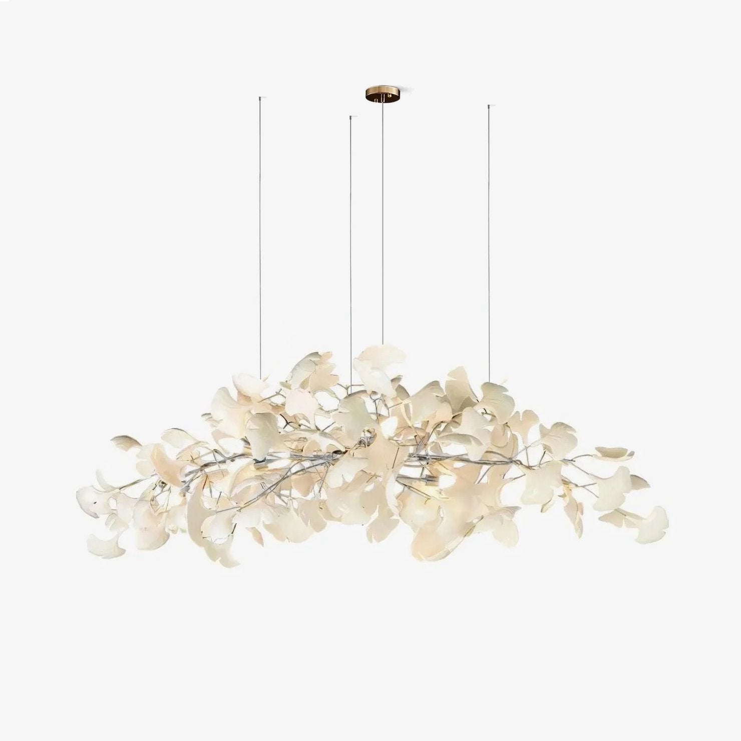 Oriiselle Chandelier Ceramic Gingko Petal Gold