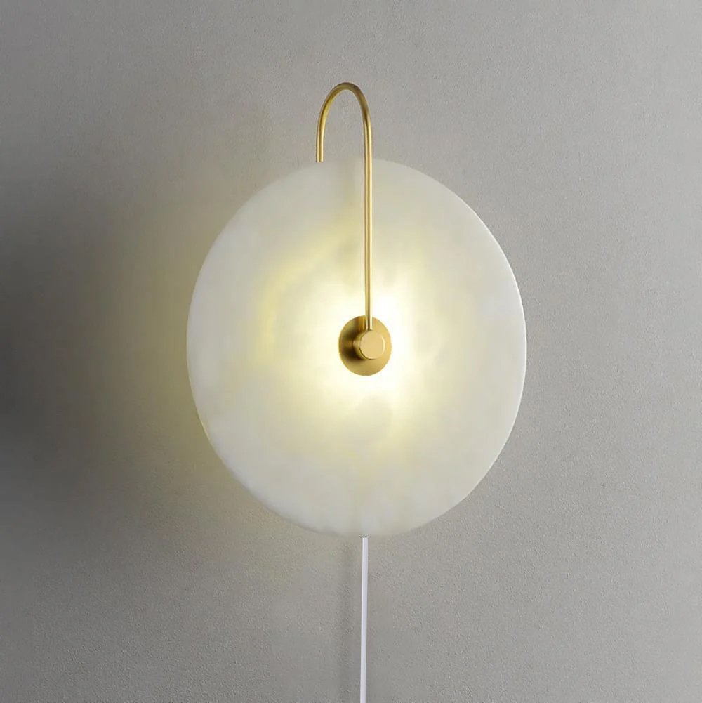 Ceraeyra Alabaster Globe Wall Light - Neutral Decor