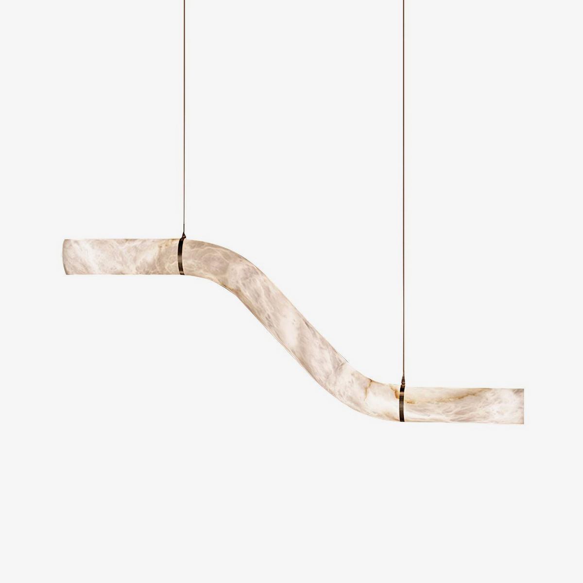 Mithos Curved Alabaster Pendant Light
