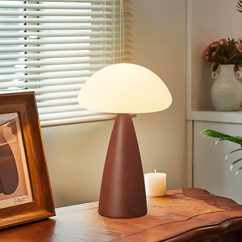 Ibisin Funge Wood Contemporary Table Lamp