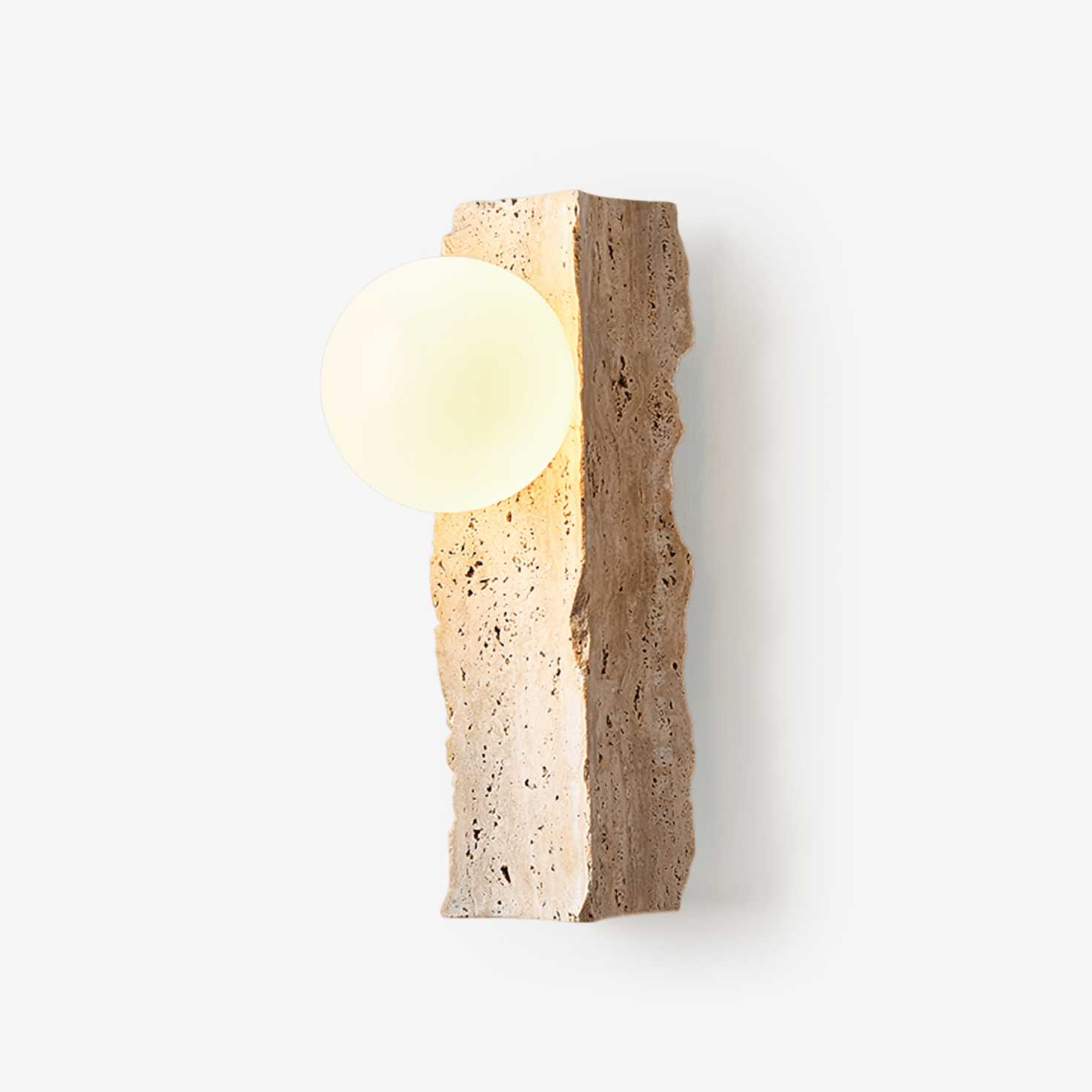 Elnoren Organic Travertine Wall Light - Neutral Decor