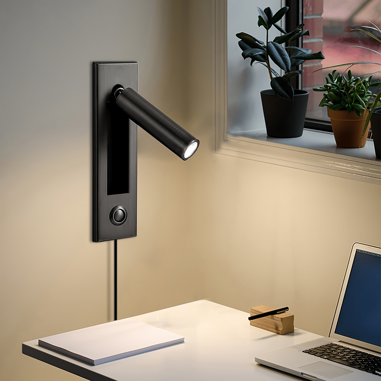 Eurvaran Embedded Bedside Plug-in Sconce Wall lamp - Neutral Decor