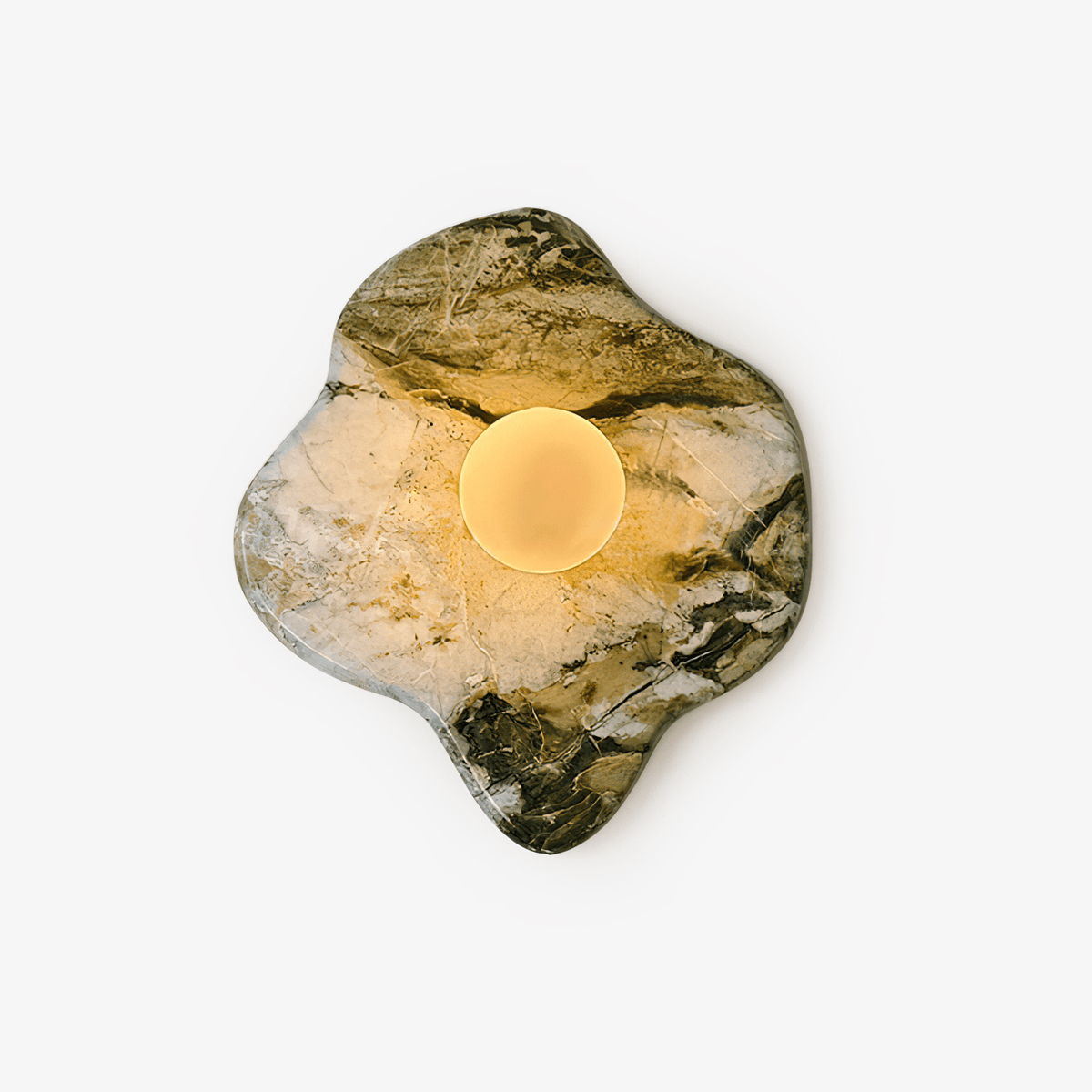 Celivaine Wall Lamp Green Marble Glass