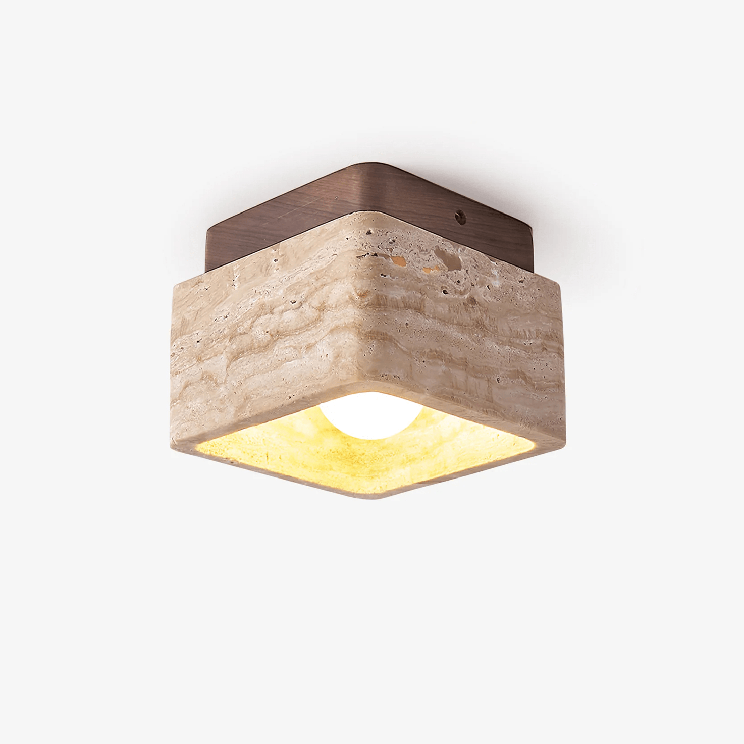 Alaearis Textured Travertine Ceiling Light - Neutral Decor