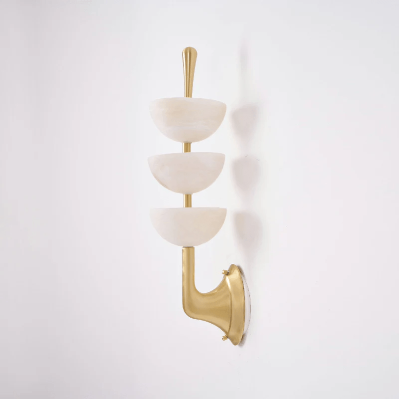 Rosestone Triple Alabaster Indoor Wall Light