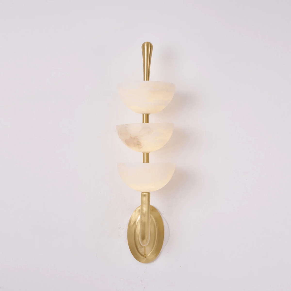 Rosestone Triple Alabaster Indoor Wall Light