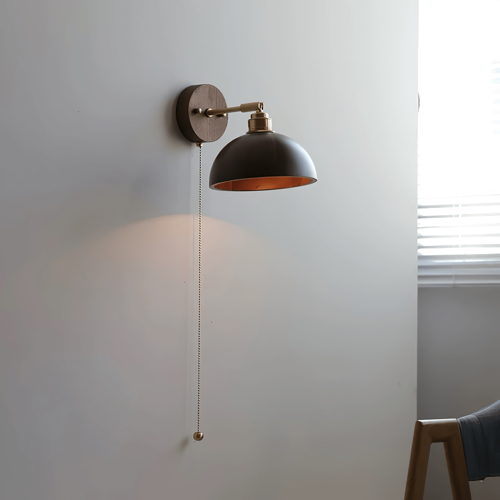 Arsole Traditional Elegance Pull Brass Wall Lamp