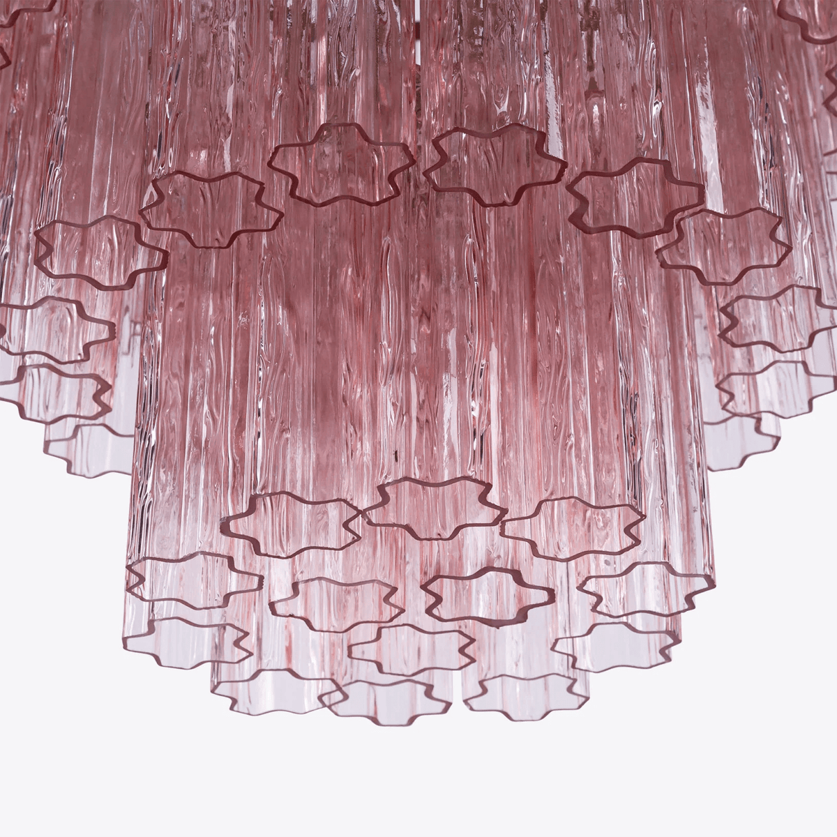Eiraora Chandelier Pink Prism Glass Layered Elegant