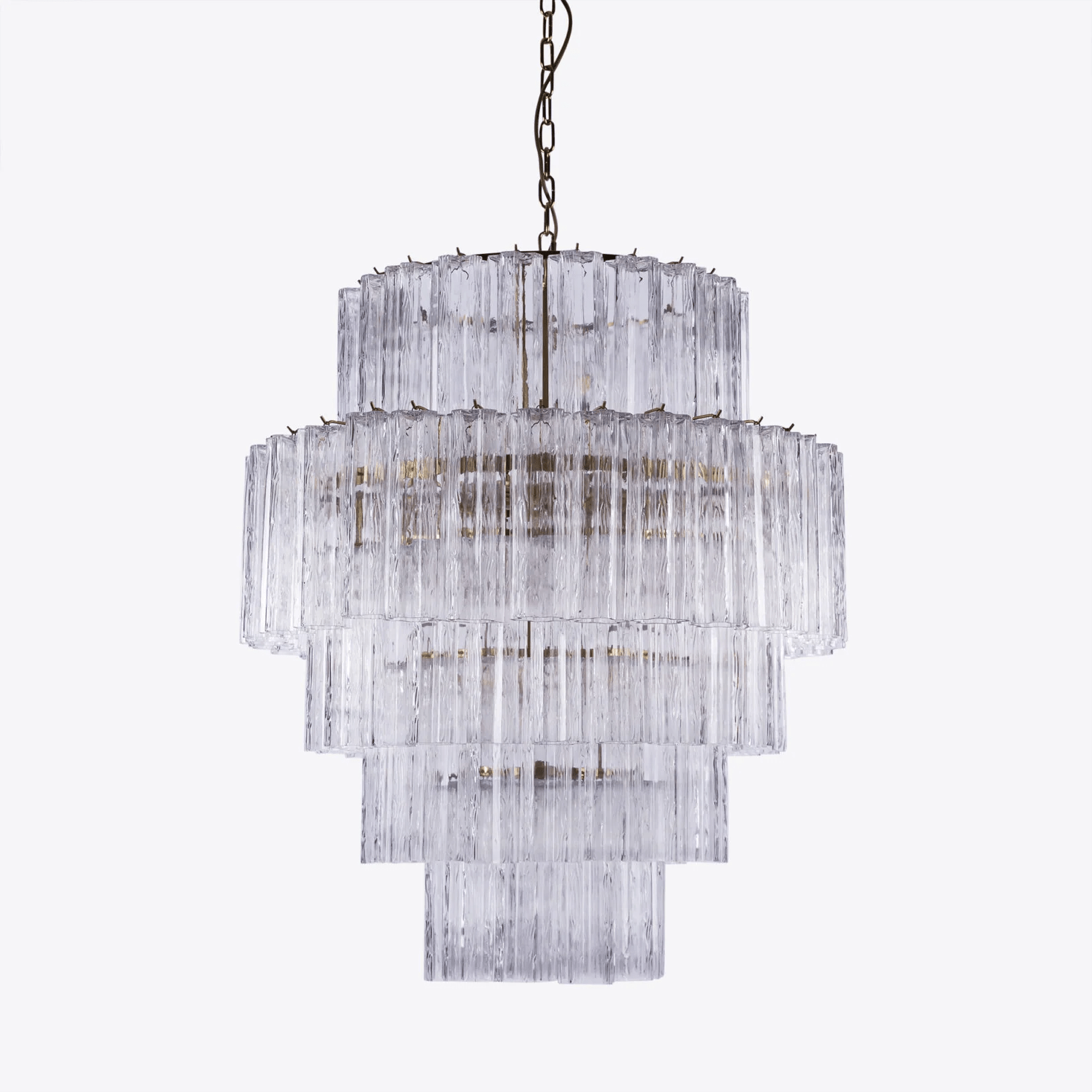 Eiraora Chandelier Pink Prism Glass Layered Elegant