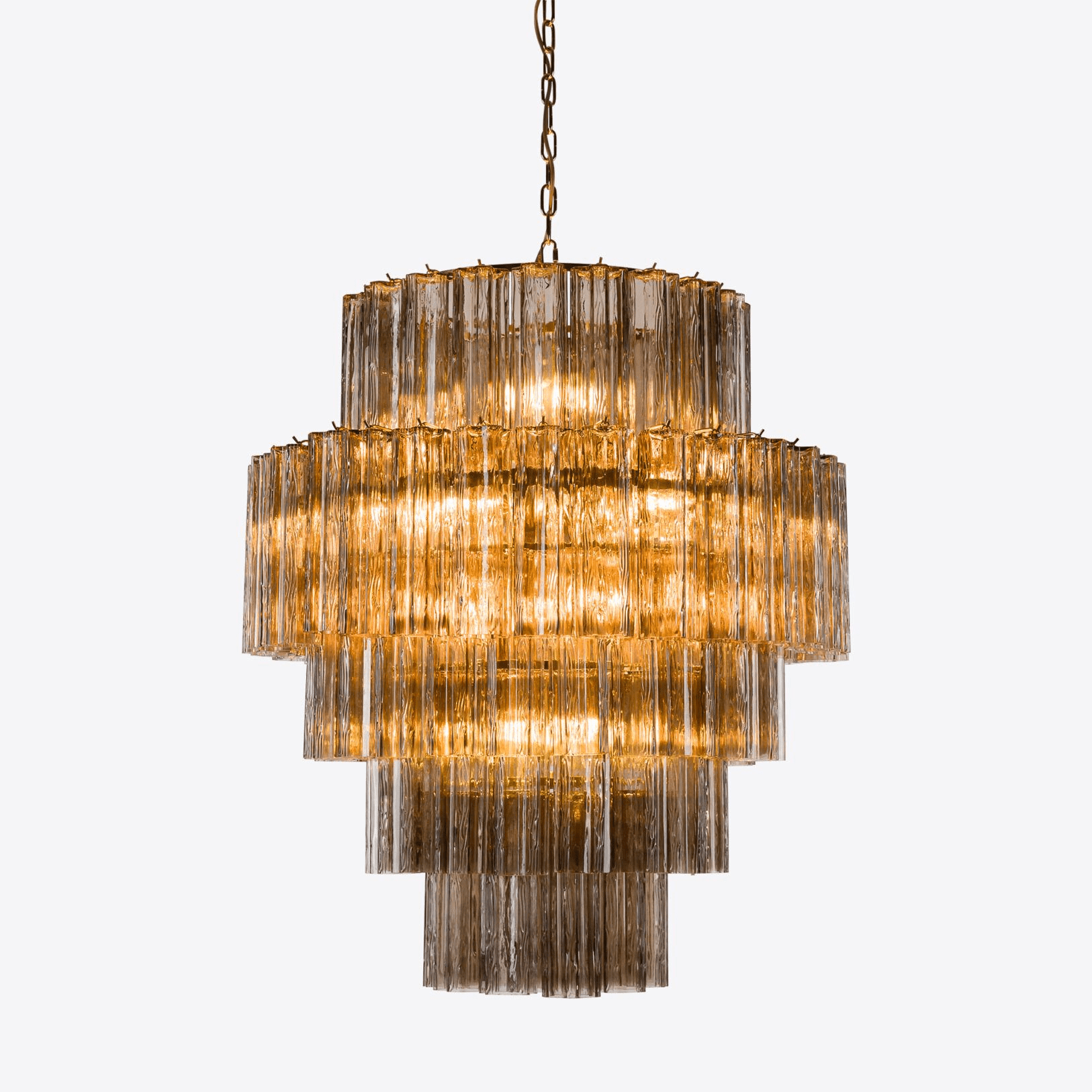 Eiraora Chandelier Pink Prism Glass Layered Elegant