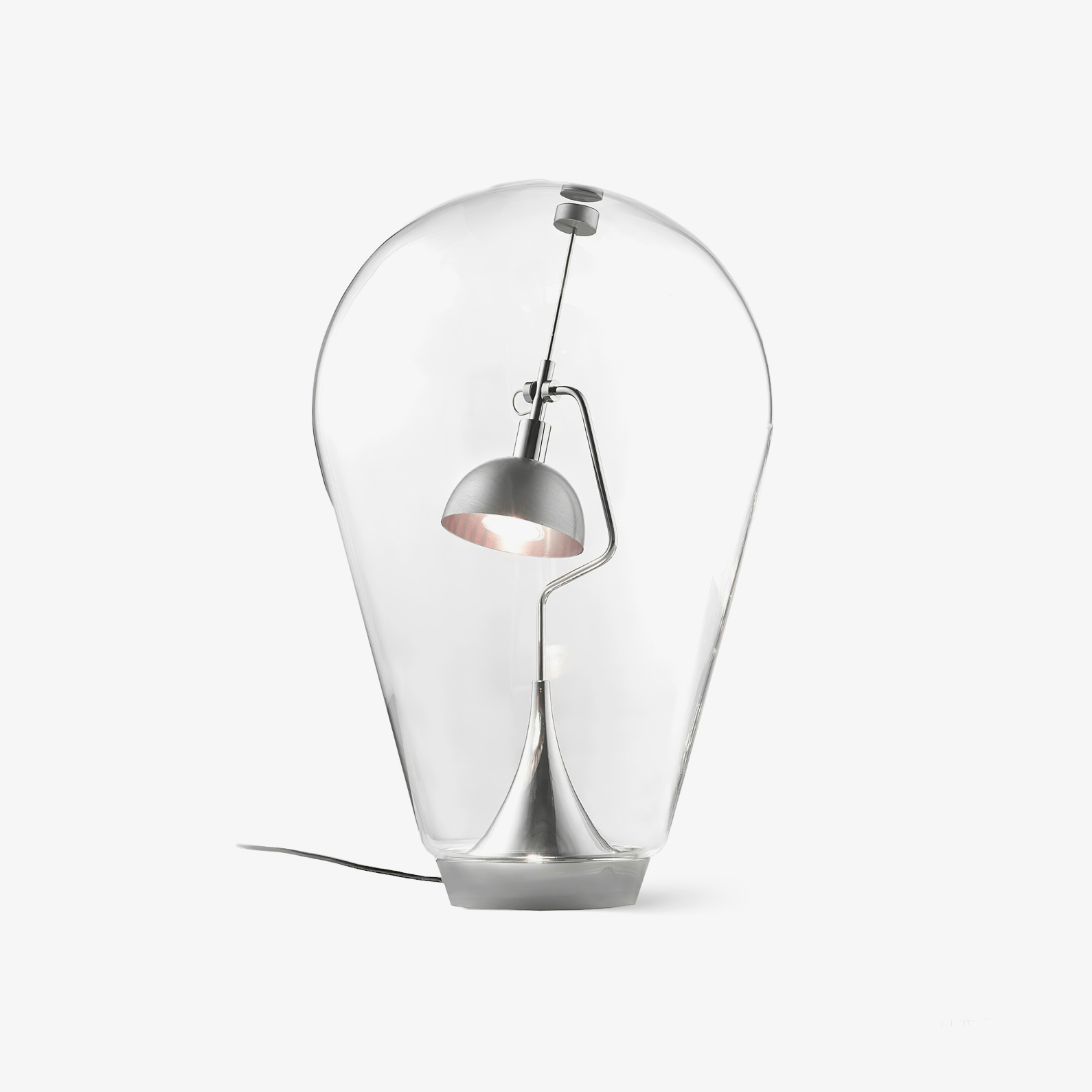 Veroce Glass Industrial Table Lamp
