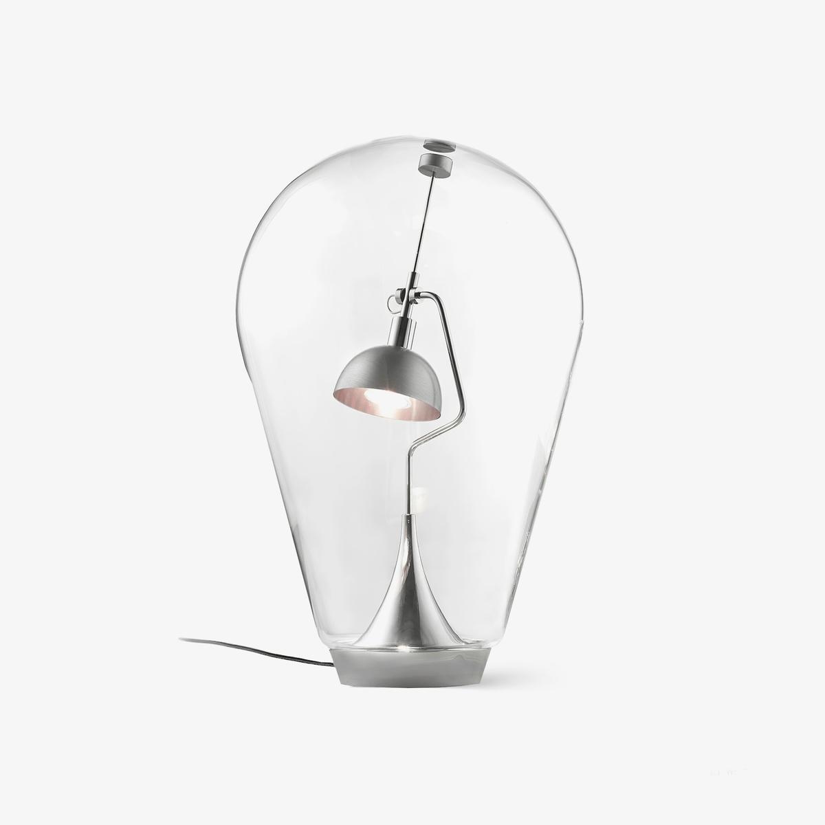 Veroce Glass Industrial Table Lamp