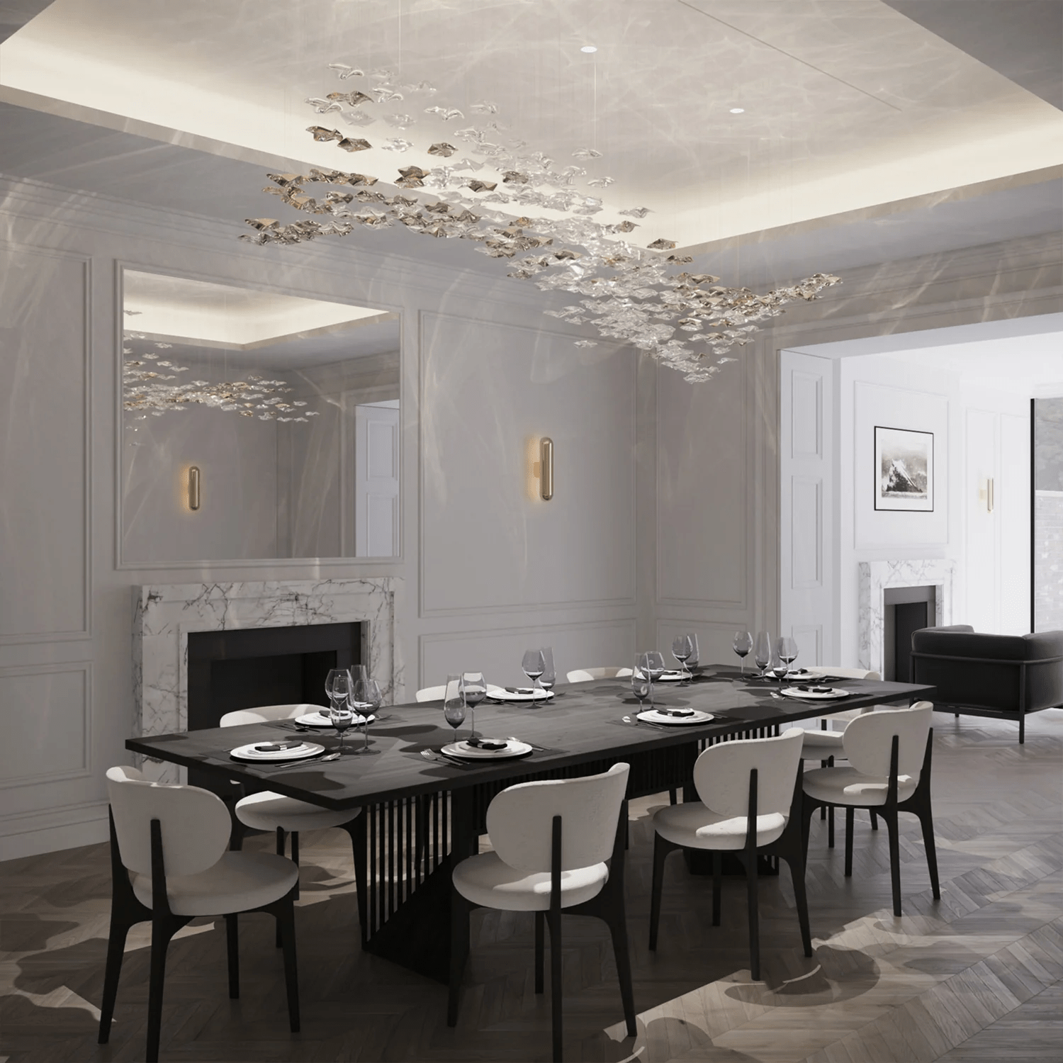 Velaise Luxury Tidal Art Glass Pendants Lamp