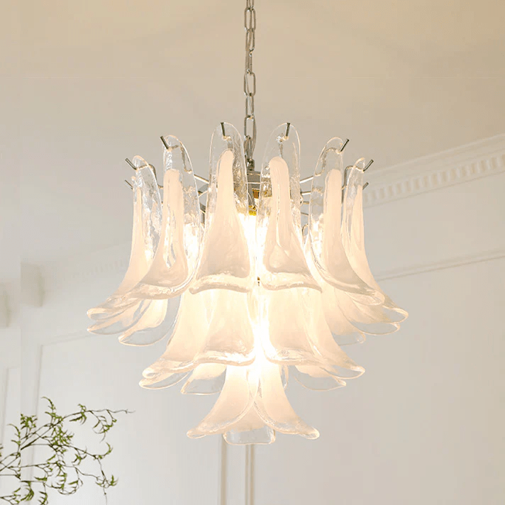 Celiian Chandelier Murano Glass Petals Vintage