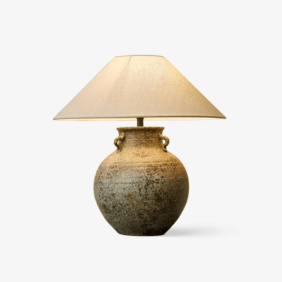 Doria Verdigris Handle Table Lamp