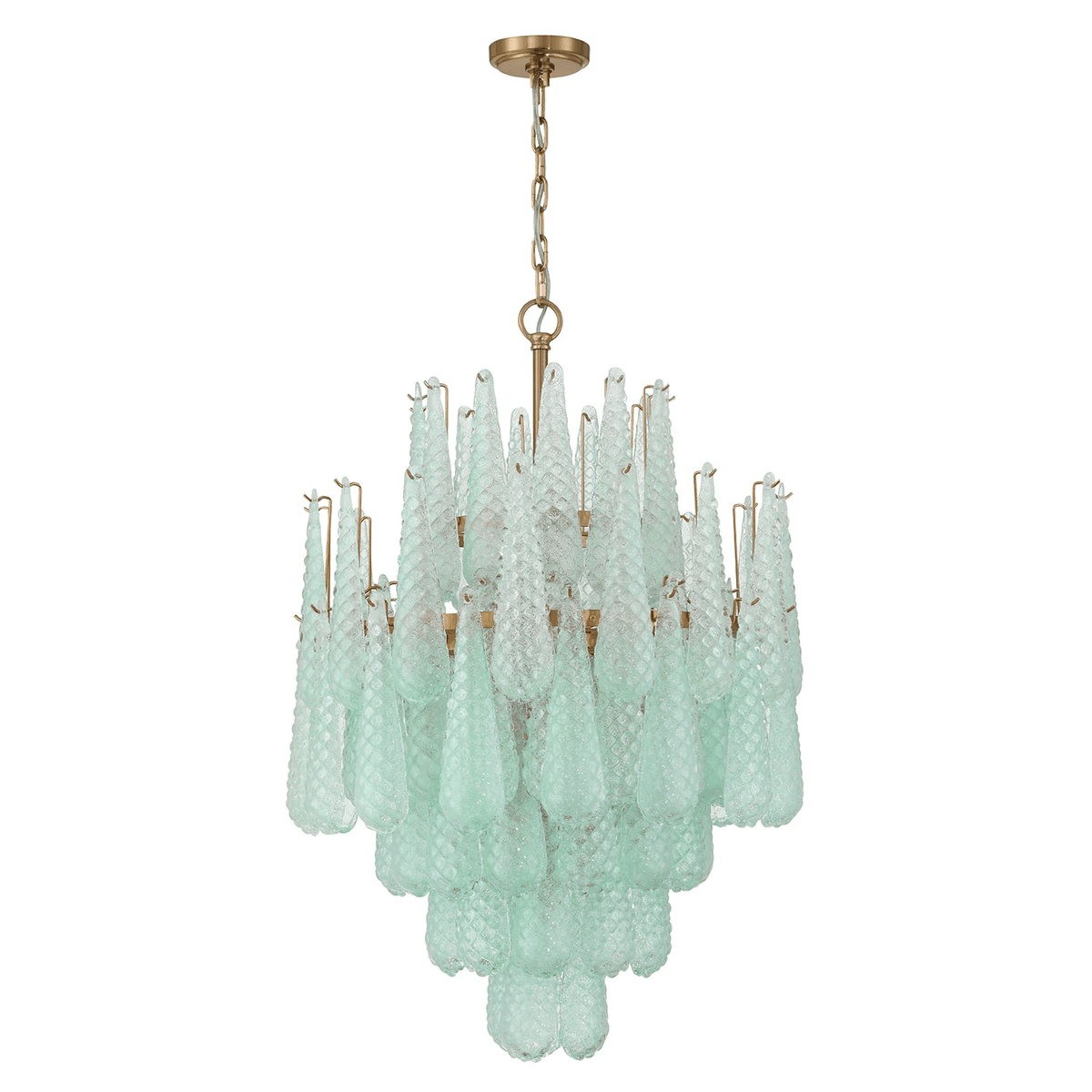 Velorian Chandelier Drop Textured Glass Elegant