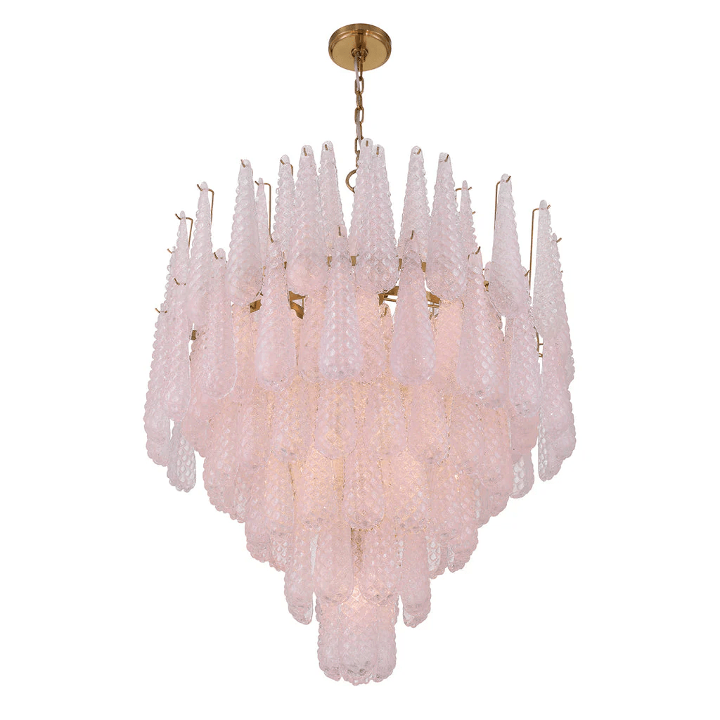 Velorian Chandelier Drop Textured Glass Elegant