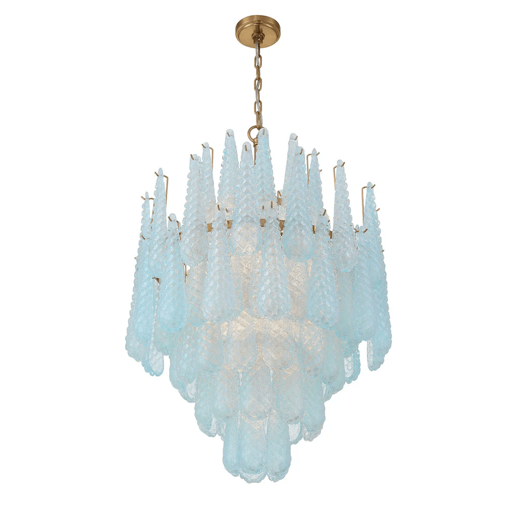 Velorian Chandelier Drop Textured Glass Elegant