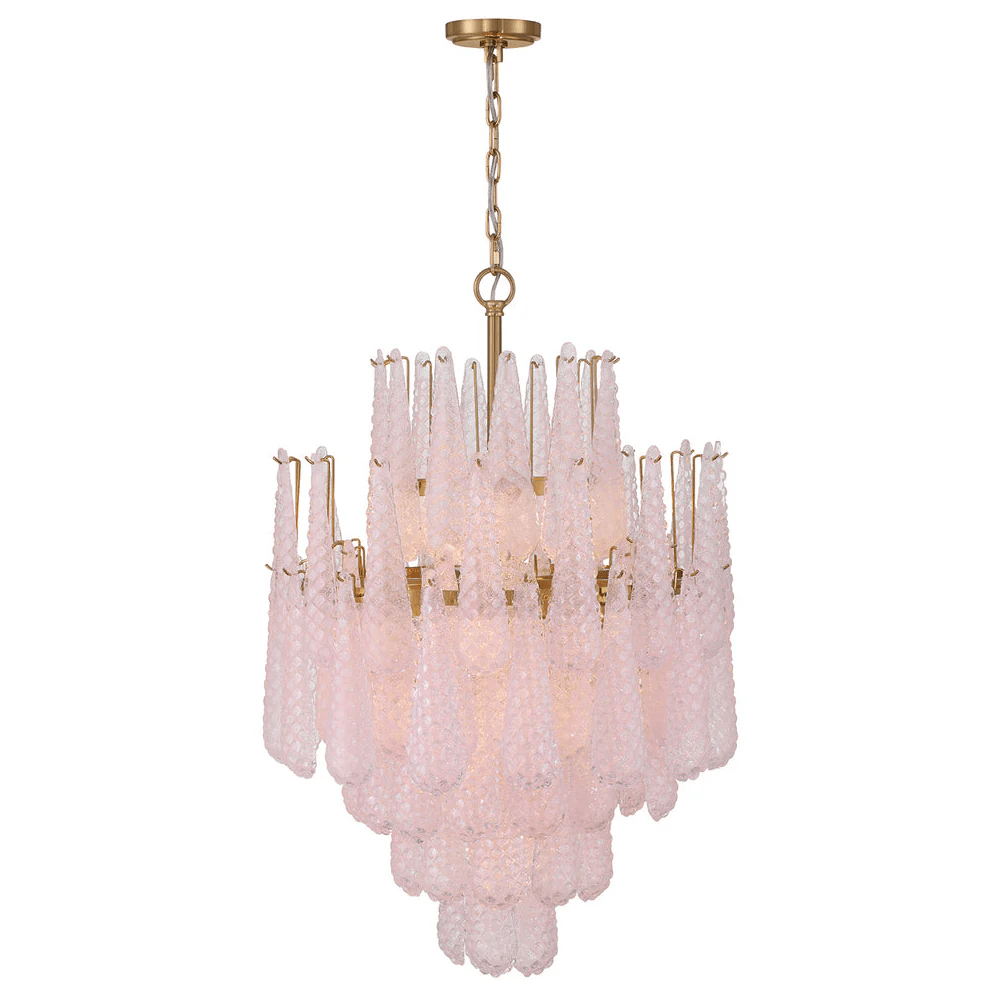 Velorian Chandelier Drop Textured Glass Elegant
