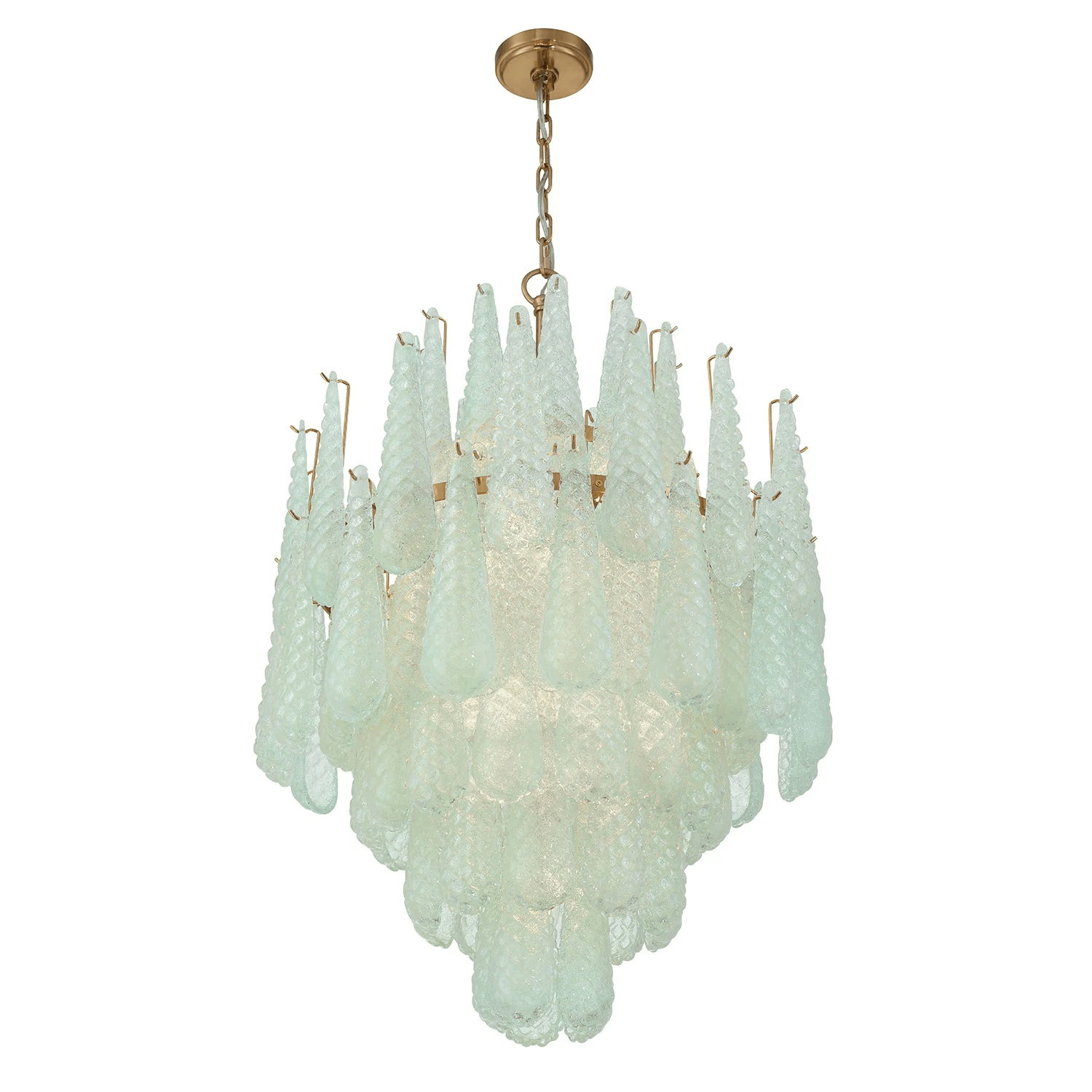 Velorian Chandelier Drop Textured Glass Elegant