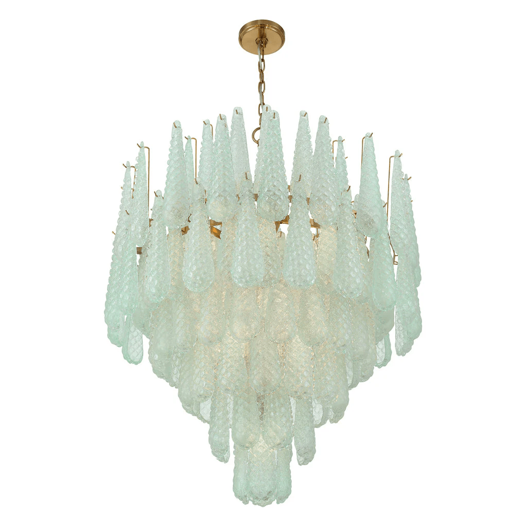 Velorian Chandelier Drop Textured Glass Elegant