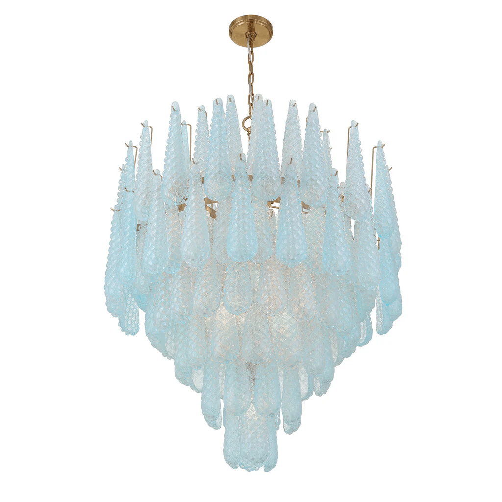 Velorian Chandelier Drop Textured Glass Elegant
