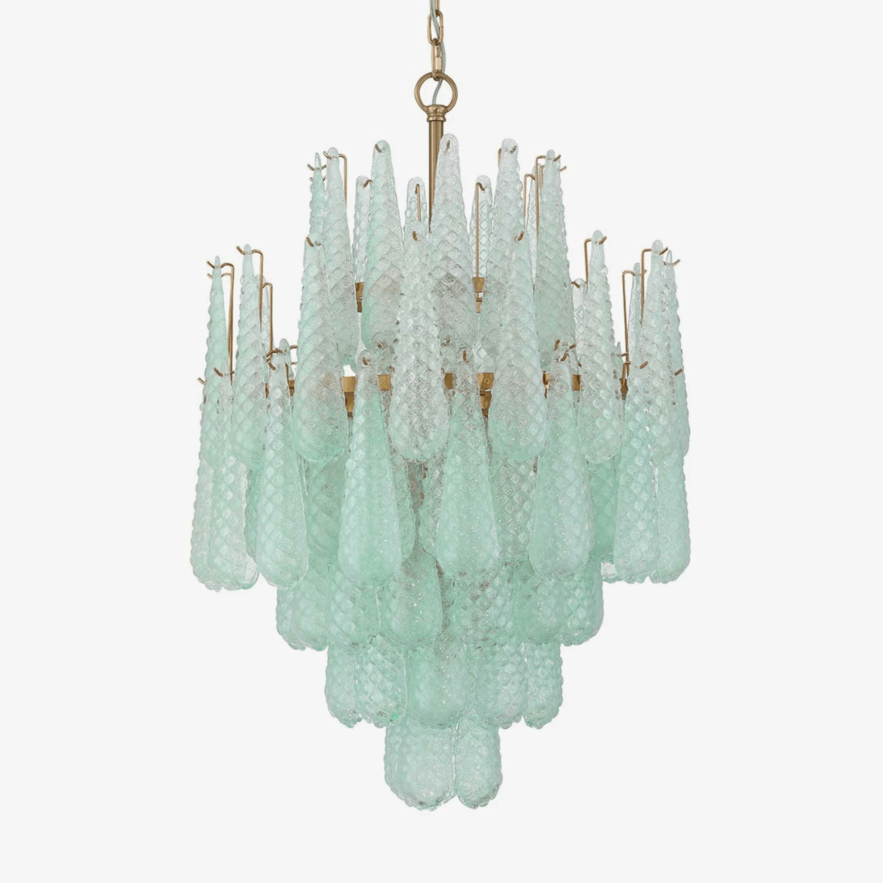 Velorian Chandelier Drop Textured Glass Elegant