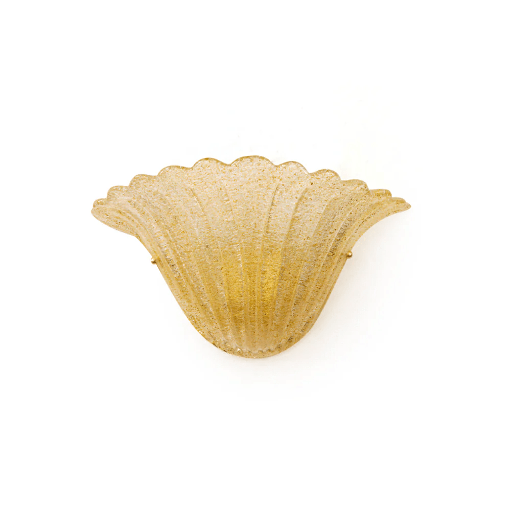 Celoeria Wall Lamp Scallop Edge Textured Glass Elegant