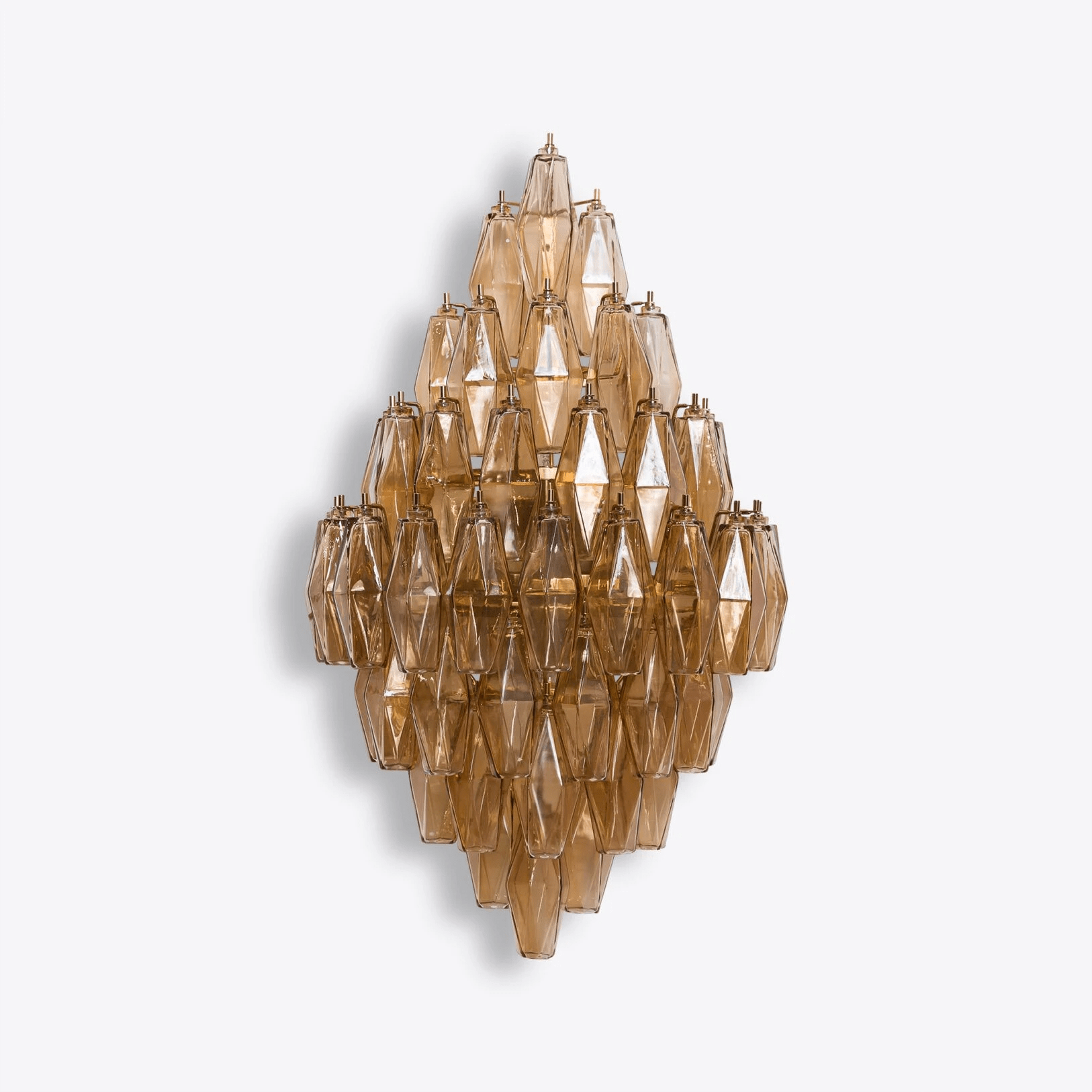 Zara Wall Light Amber Diamond Polyhedron Vintage