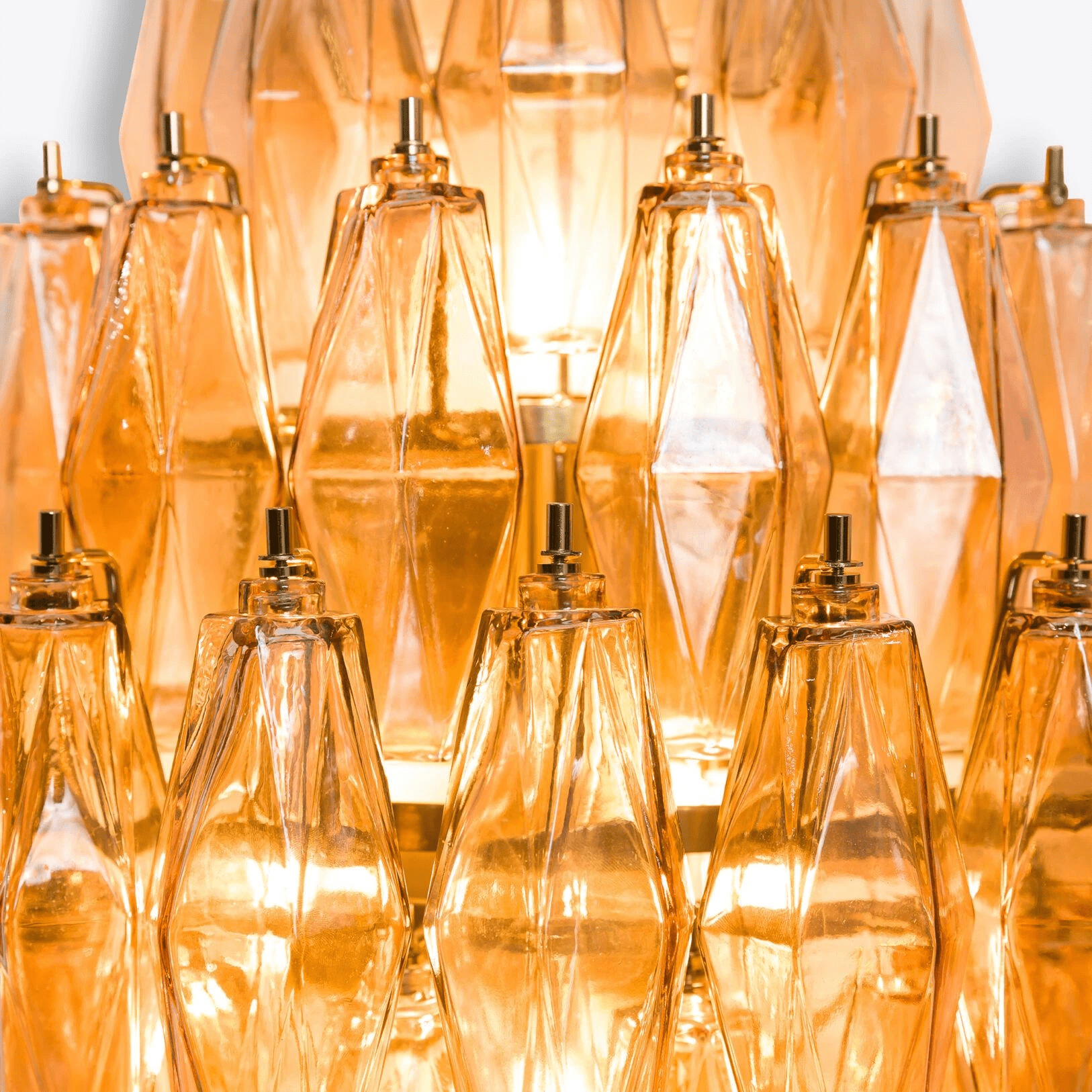 Aurora Wall Light Amber Diamond Polyhedron Vintage - Neutral Decor