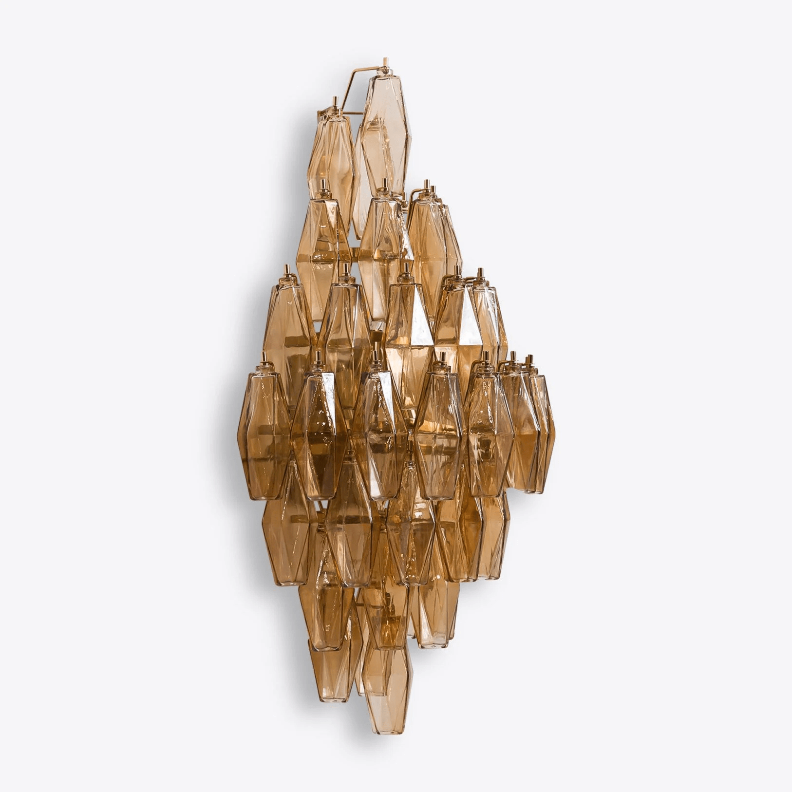 Zara Wall Light Amber Diamond Polyhedron Vintage