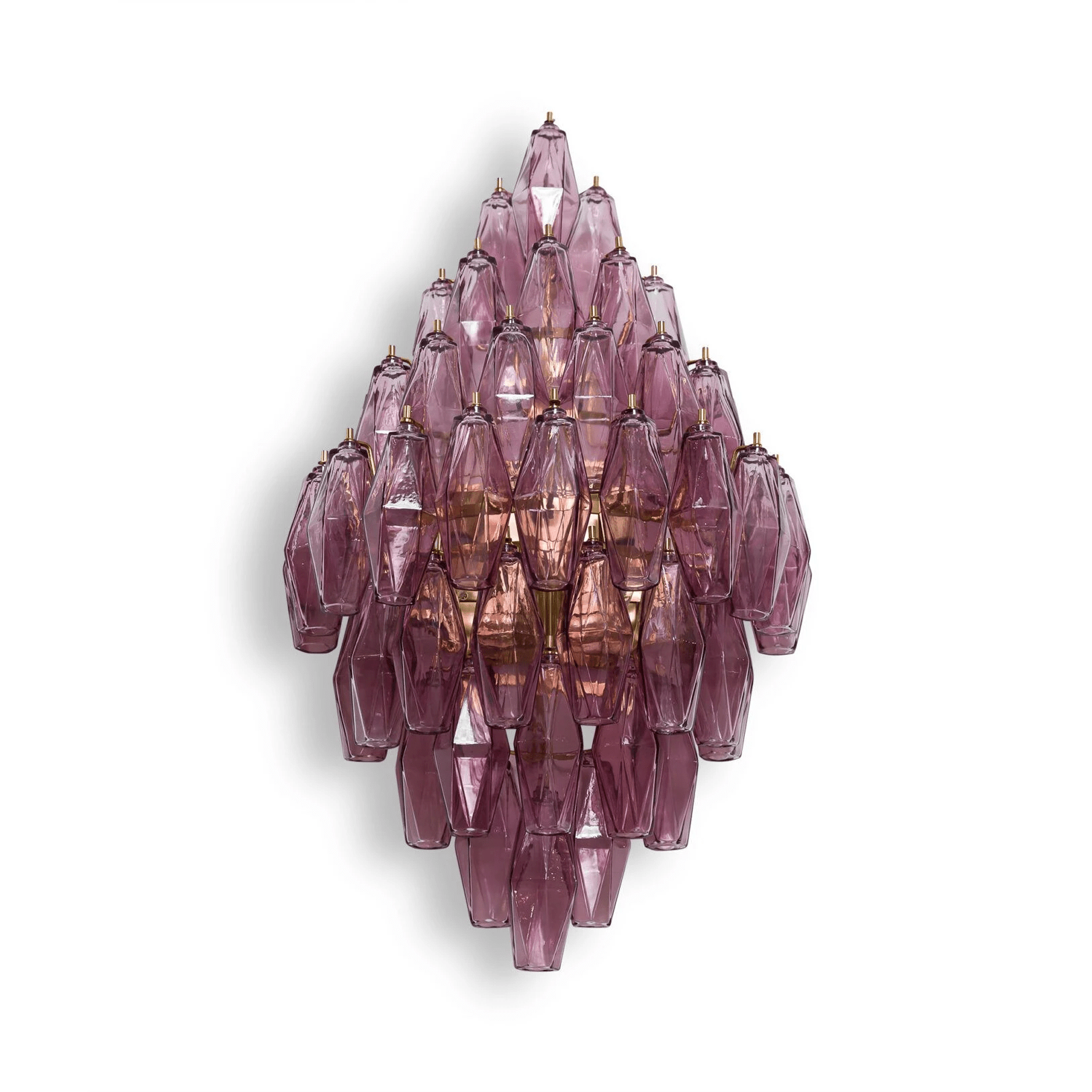 Zara Wall Light Amber Diamond Polyhedron Vintage