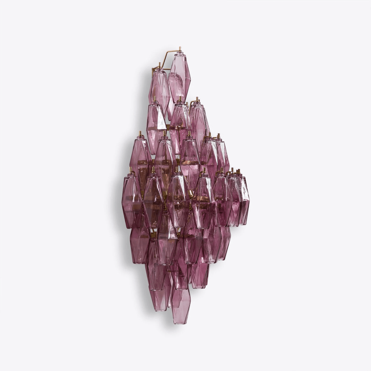 Zara Wall Light Amber Diamond Polyhedron Vintage