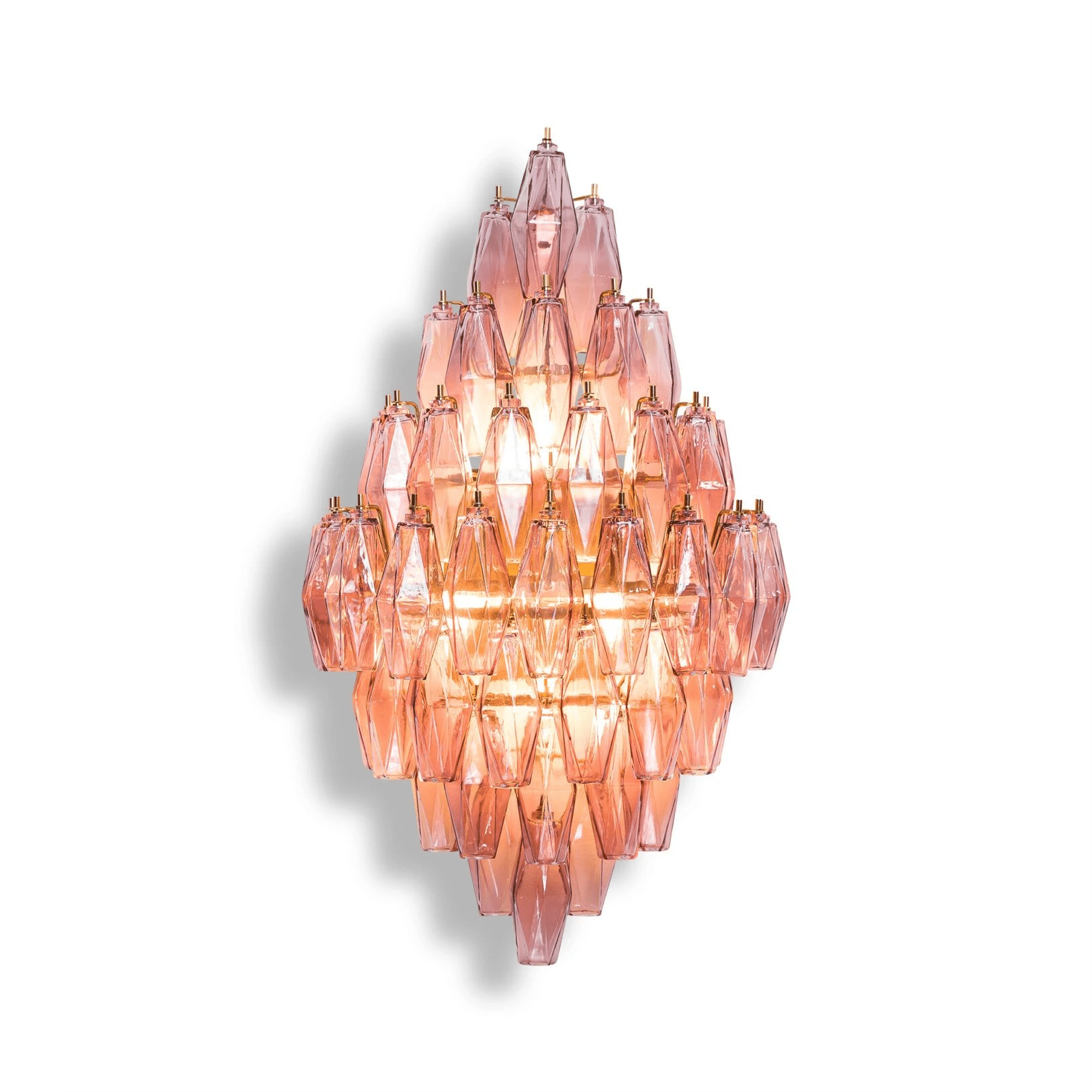 Zara Wall Light Amber Diamond Polyhedron Vintage