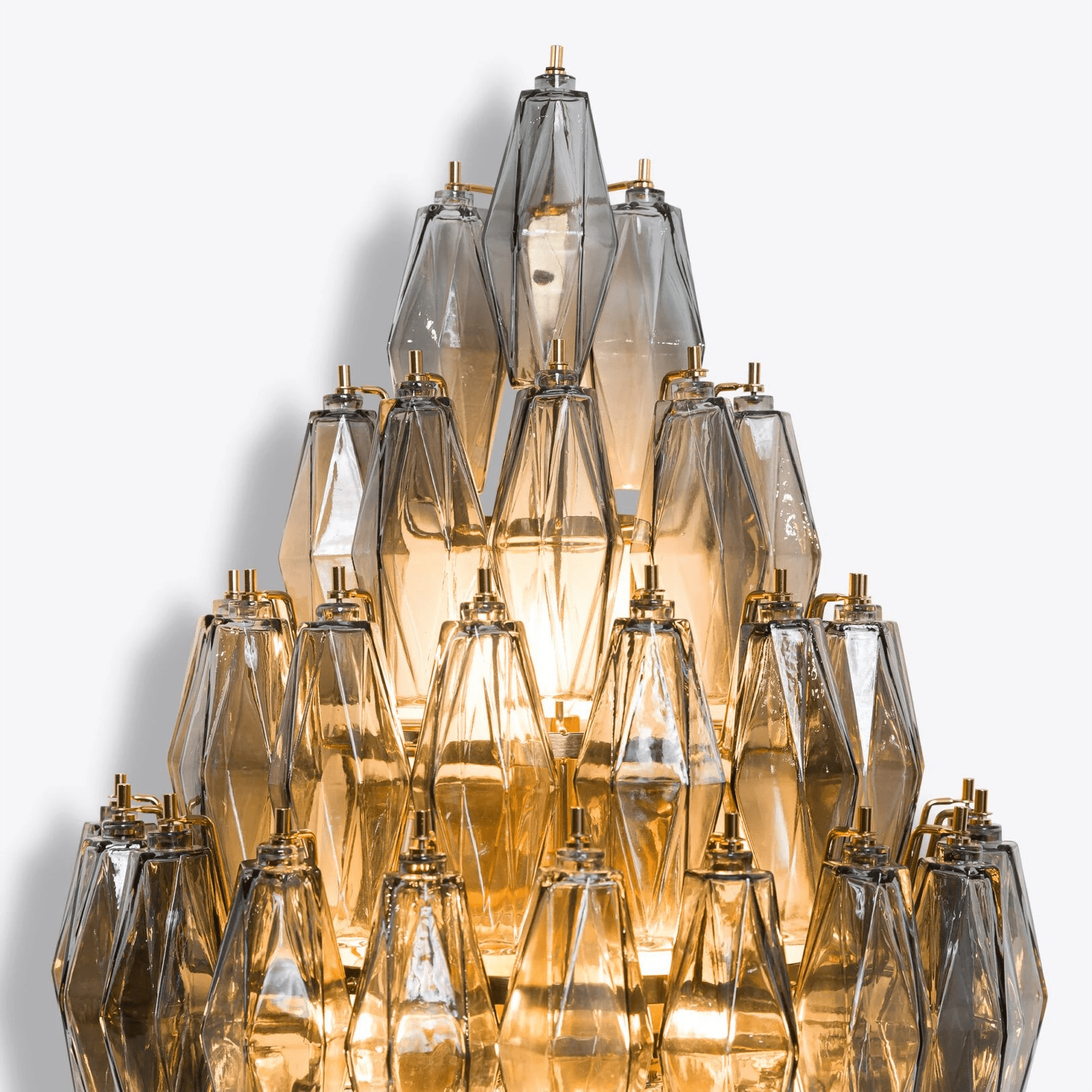 Zara Wall Light Amber Diamond Polyhedron Vintage