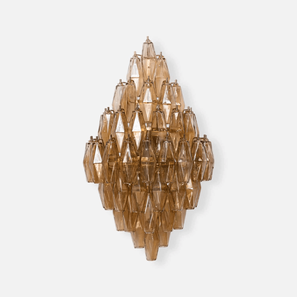 Zara Wall Light Amber Diamond Polyhedron Vintage