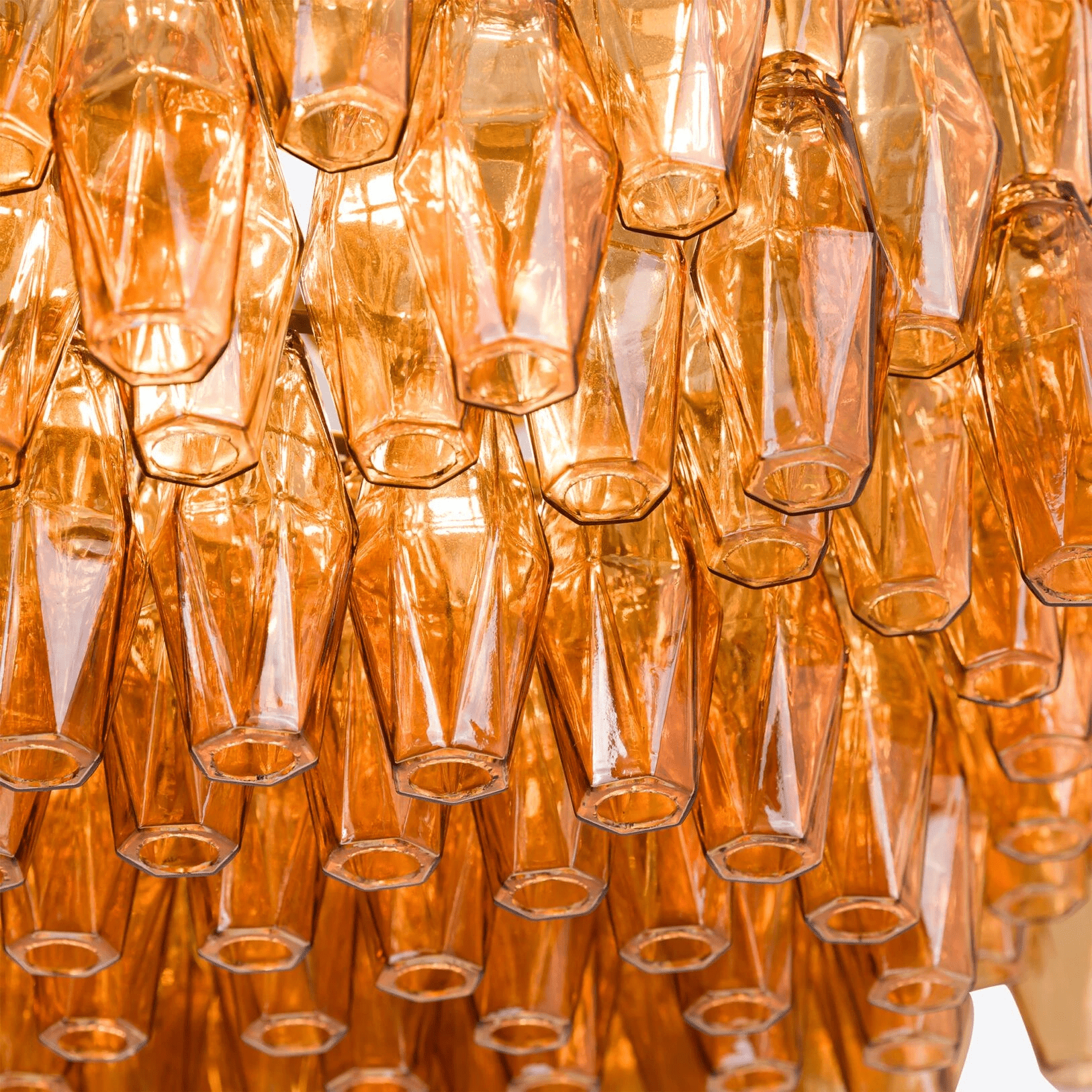 Celenella Chandelier Drum Amber Glass Elegant