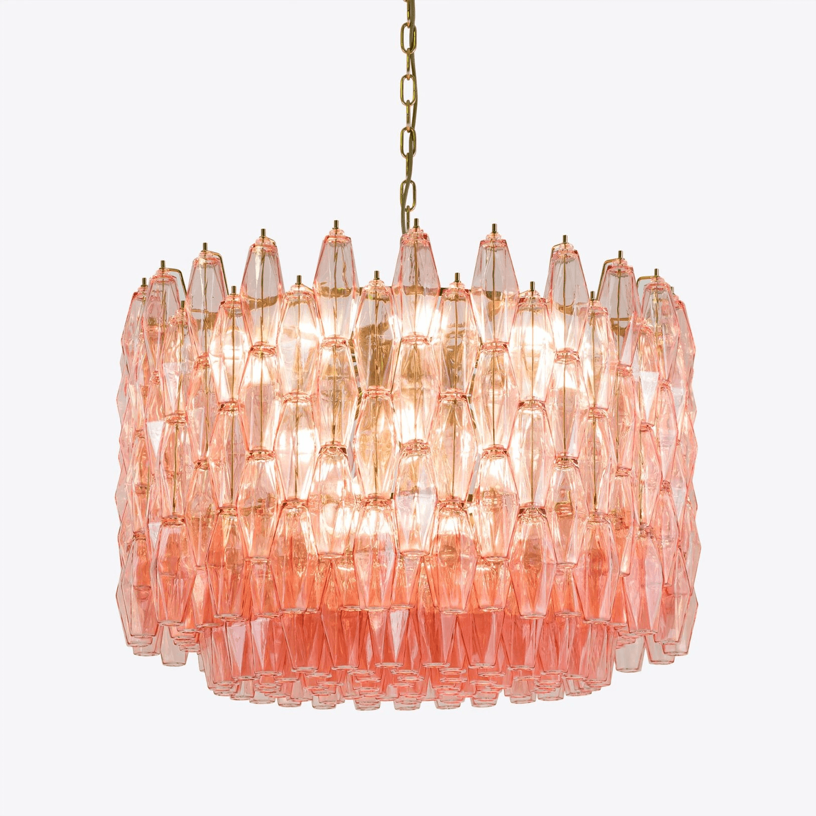 Celenella Chandelier Drum Amber Glass Elegant