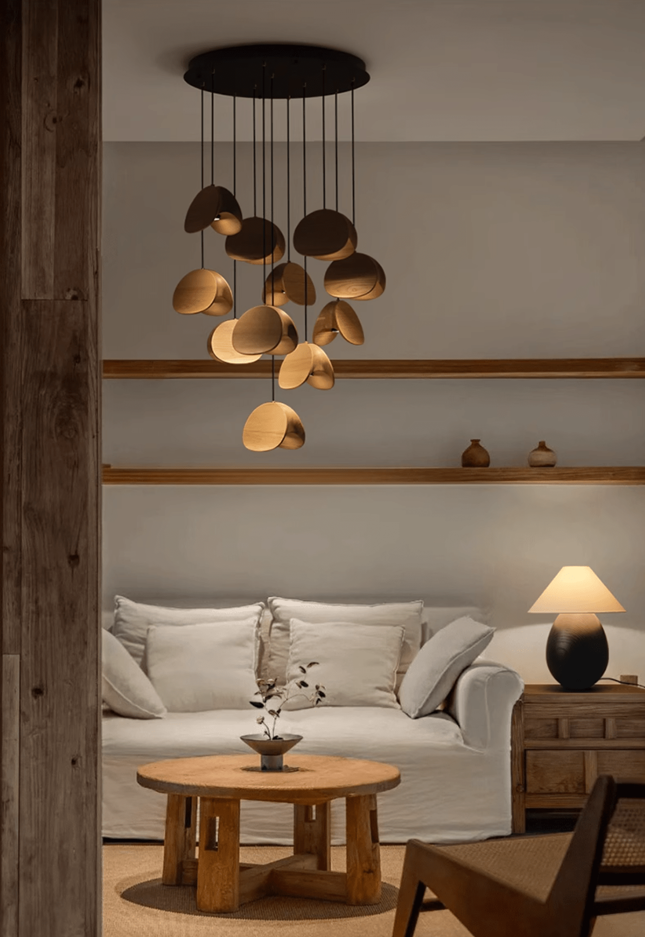 Tavro Minimalist Wood Pendant Light